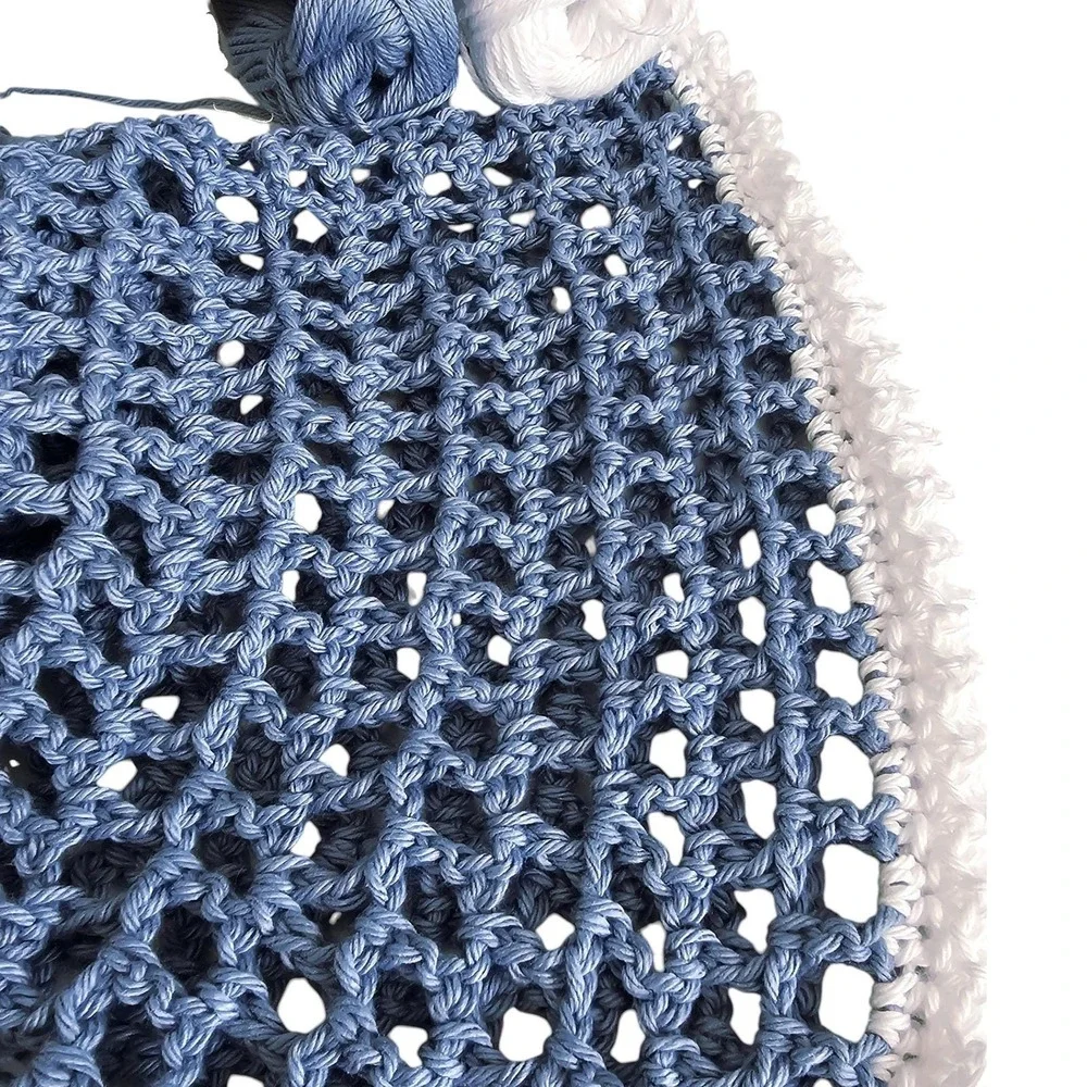 Handmade‎ Crochet Fairycore Shrug | Women | Blue | SM-MED | Boho | Bell Sleeve